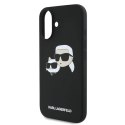 Etui Karl Lagerfeld Silicone nauble Heads Print MagSafe na iPhone 16 Plus - czarne Karl Lagerfeld