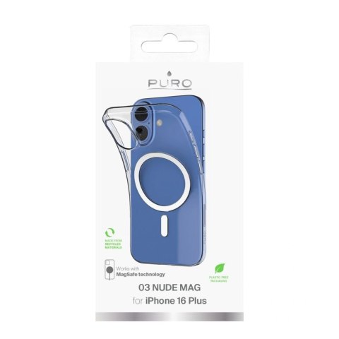 Etui silikonowe Puro 03 Mag MagSafe do iPhone 16 Plus - przeroczyste Puro