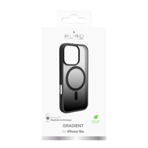Etui silikonowe Puro Gradient MagSafe do iPhone 16 Pro Max - czarne Puro