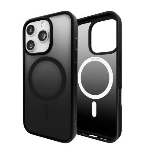 Etui silikonowe Puro Gradient MagSafe do iPhone 16 Pro - czarne Puro