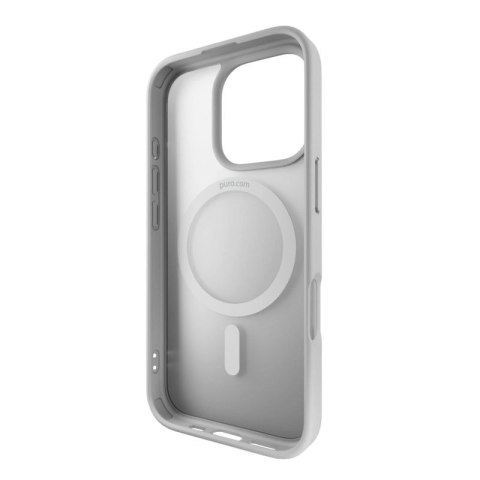 Etui silikonowe Puro Gradient MagSafe do iPhone 16 Pro - srebrne Puro