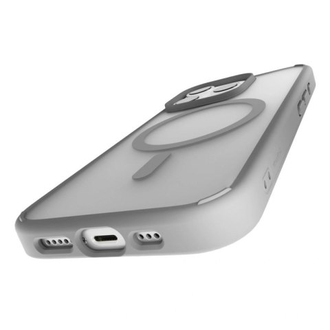 Etui silikonowe Puro Gradient MagSafe do iPhone 16 Pro - srebrne Puro