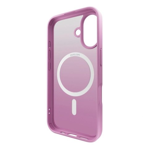 Etui silikonowe Puro Gradient MagSafe do iPhone 16 - różowe Puro