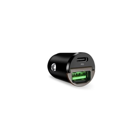 Ładowarka samochodowa Puro Mini 30W Power Delivery USB-C USB-A - czarna Puro Elektrik