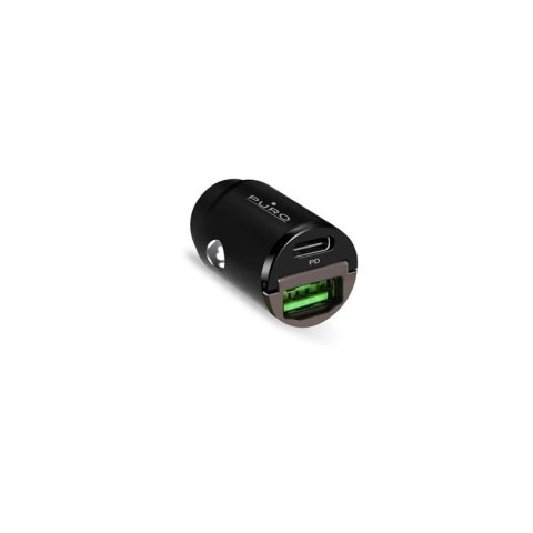 Ładowarka samochodowa Puro Mini 30W Power Delivery USB-C USB-A - czarna Puro Elektrik