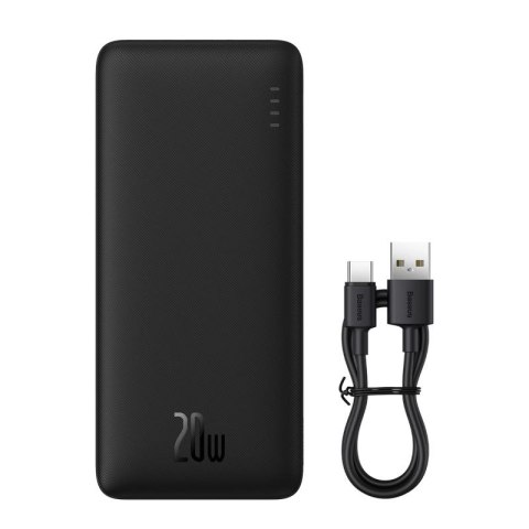 Powerbank Baseus Airpow 20W 20000mAh z kablem Baseus Simple Series USB-A - USB-C 50cm - czarny Baseus