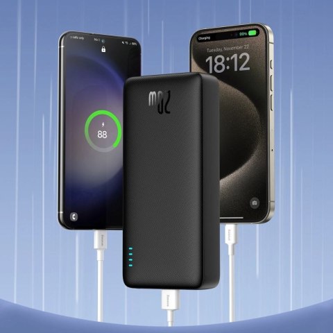 Powerbank Baseus Airpow 20W 20000mAh z kablem Baseus Simple Series USB-A - USB-C 50cm - czarny Baseus