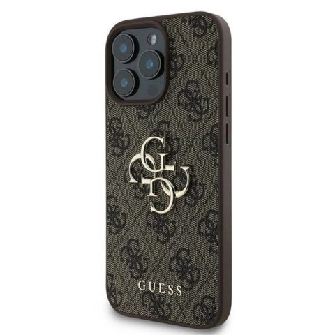 Etui Guess 4G Big Logo na iPhone 16 Pro - brązowe Guess