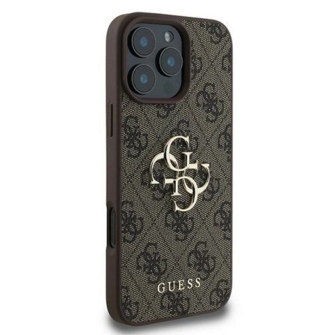 Etui Guess 4G Big Logo na iPhone 16 Pro - brązowe Guess