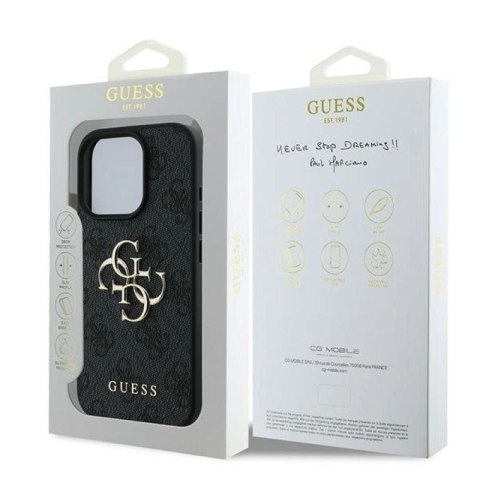 Etui Guess 4G Big Logo na iPhone 16 Pro - czarne Guess