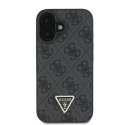 Etui Guess Leather Metal Logo Strass Crossbody na iPhone 16 - czarne Guess