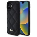Etui Guess Quilted Metal Logo na iPhone 16 Plus - czarne Guess