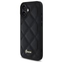 Etui Guess Quilted Metal Logo na iPhone 16 Plus - czarne Guess