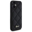 Etui Guess Quilted Metal Logo na iPhone 16 Plus - czarne Guess