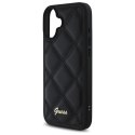 Etui Guess Quilted Metal Logo na iPhone 16 Plus - czarne Guess