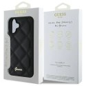 Etui Guess Quilted Metal Logo na iPhone 16 Plus - czarne Guess