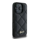 Etui Guess Quilted Metal Logo na iPhone 16 Pro - czarne Guess
