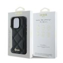 Etui Guess Quilted Metal Logo na iPhone 16 Pro - czarne Guess