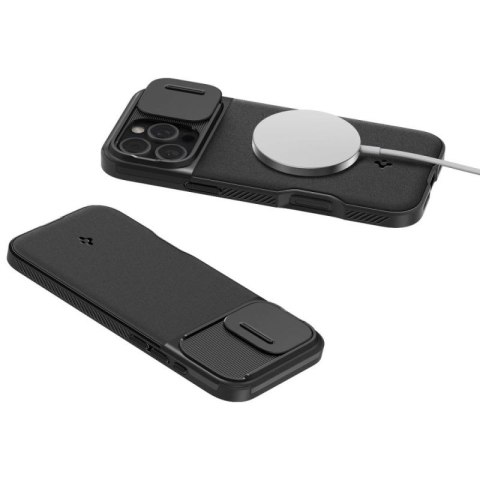Etui Spigen Optik Armor Mag z MagSafe na iPhone 16 Pro Max - czarne Spigen