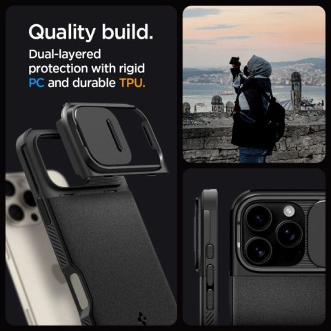 Etui Spigen Optik Armor Mag z MagSafe na iPhone 16 Pro Max - czarne Spigen