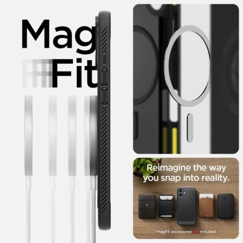 Etui Spigen Rugged Armor MagSafe do iPhone 16 - czarne Spigen