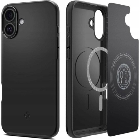 Etui Spigen Thin Fit MagSafe do na iPhone 16 Plus - czarne Spigen