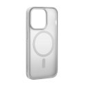 Etui silikonowe Puro Gradient MagSafe do iPhone 15 Pro Max - srebrne Puro