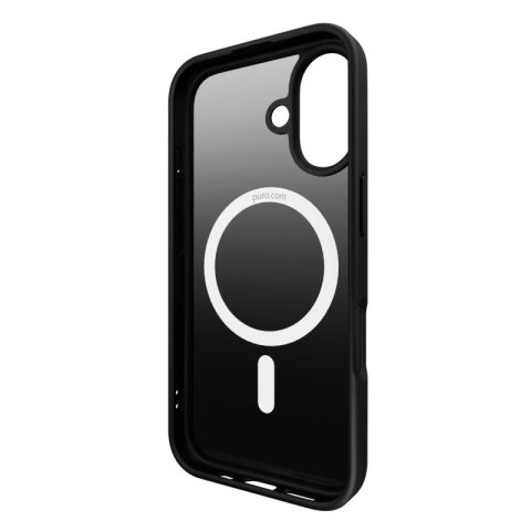 Etui silikonowe Puro Gradient MagSafe do iPhone 16 - czarne Puro