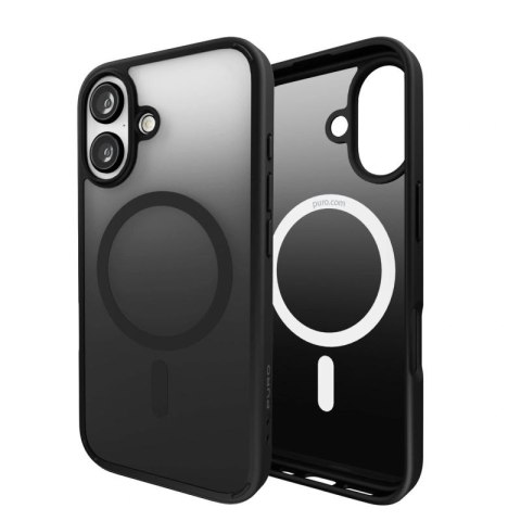 Etui silikonowe Puro Gradient MagSafe do iPhone 16 - czarne Puro