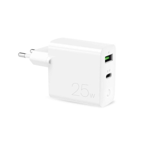 Ładowarka sieciowa Puro 25W Power Delivery USB-A USB-C - biała Puro Elektrik