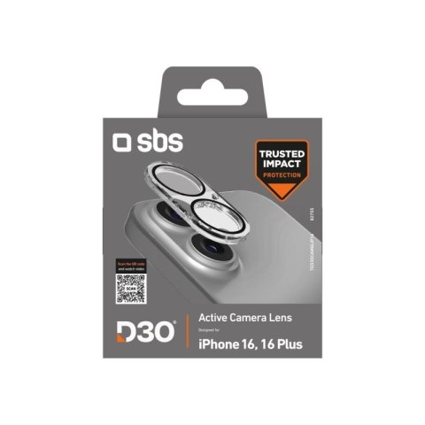 Szkło hartowane SBS Active Camera Lens D3O na aparat do iPhone 16 / 16 Plus SBS