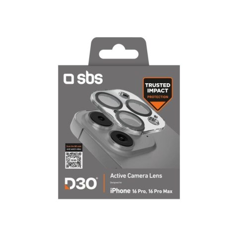 Szkło hartowane SBS D3O na wyspę aparatu do iPhone 16 Pro / 16 Pro Max SBS