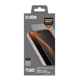 Szkło hartowane SBS Tempered Glass D3O z ramką do iPhone 16 Plus / iPhone 15 Plus SBS