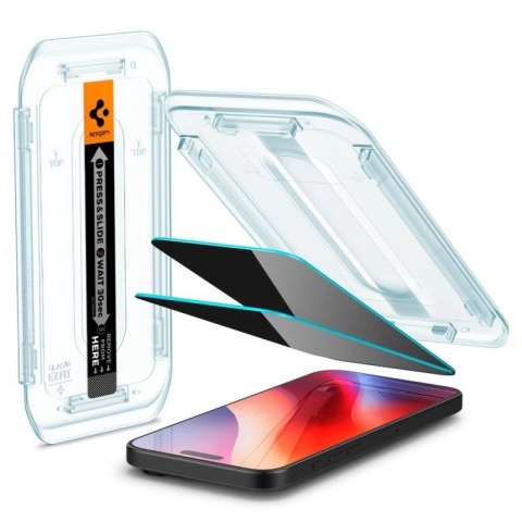Szkło hartowane Spigen Glas.tR EZ Fit Privacy na iPhone 16 Pro / 17 / 17 Pro - 2 szt. Spigen