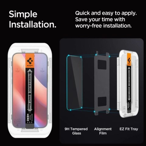 Szkło hartowane Spigen Glas.tR EZ Fit Privacy na iPhone 16 Pro / 17 / 17 Pro - 2 szt. Spigen