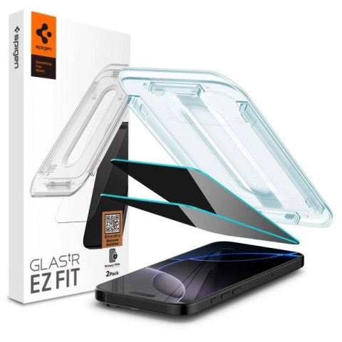 Szkło hartowane Spigen Glas.tR EZ Fit Privacy na iPhone 16 Pro / 17 / 17 Pro - 2 szt. Spigen