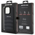 Etui AMG Leather Debossed Lines Black Logo na iPhone 16 Pro Max - czarne Mercedes