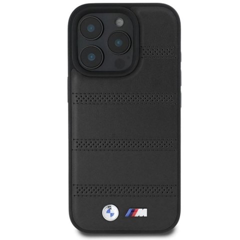 Etui BMW M Perforated And Stitched Line MagSafe na iPhone 16 Pro - czarne BMW