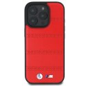 Etui BMW M Perforated And Stitched Line MagSafe na iPhone 16 Pro - czerwone BMW