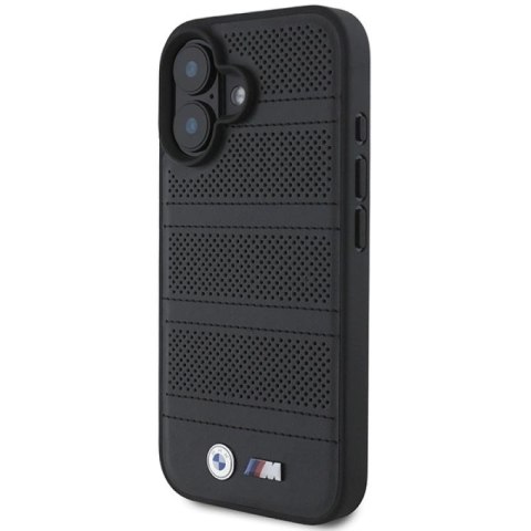 Etui BMW M Perforated And Stitched Line MagSafe na iPhone 16 - czarne BMW