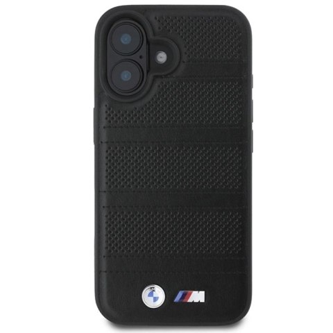 Etui BMW M Perforated And Stitched Line MagSafe na iPhone 16 - czarne BMW