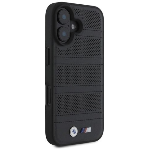 Etui BMW M Perforated And Stitched Line MagSafe na iPhone 16 - czarne BMW