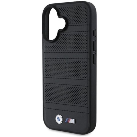 Etui BMW M Perforated And Stitched Line MagSafe na iPhone 16 - czarne BMW