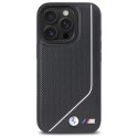 Etui BMW M Perforated Twisted Line MagSafe na iPhone 16 Pro - czarne BMW