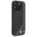Etui BMW M Perforated Twisted Line MagSafe na iPhone 16 Pro - czarne BMW