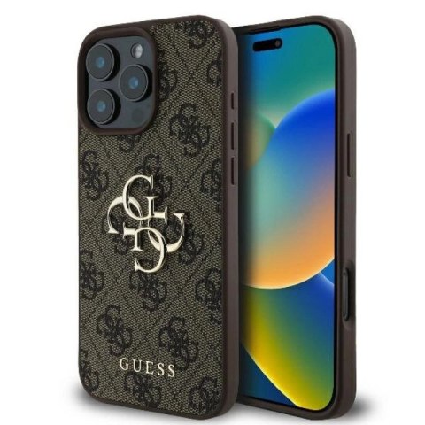 Etui Guess 4G Big Logo na iPhone 16 Pro Max - brązowe Guess