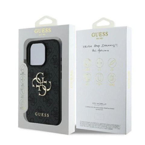 Etui Guess 4G Big Logo na iPhone 16 Pro Max - czarne Guess