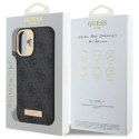 Etui Guess 4G Logo Plate MagSafe na iPhone 16 Plus - czarne Guess
