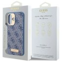 Etui Guess 4G Logo Plate MagSafe na iPhone 16 Plus - niebieskie Guess
