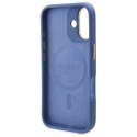 Etui Guess 4G Logo Plate MagSafe na iPhone 16 - niebieskie Guess